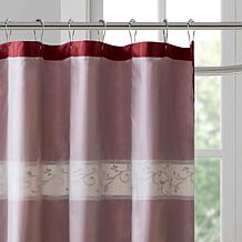 Madison Park Serene Polyester Shower Curtain - Red
