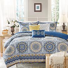 Madison Park Tangiers Queen Printed 6pc Coverlet Set