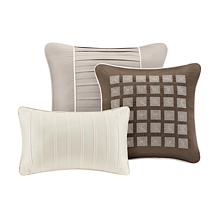 Madison Park Trinity 7pc Comforter Set - Queen/Taupe