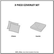 Madison Park Tuscany 3-pc Reversible Scalloped Coverlet Set K/Cal King