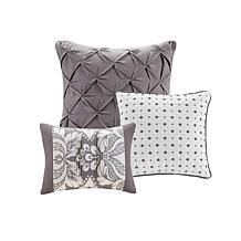 Madison Park Vienna 6-pc Printed Duvet Cover Set - Grey, Full/Queen