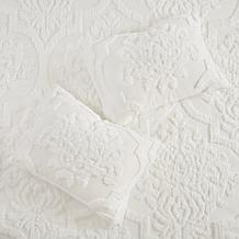Madison Park Viola 3pc Cotton Chenille Damask Comforter Set - F/Q