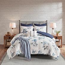 Madison Park Zennia 7-pc Seersucker Comforter Set w/ Blanket King/Cal