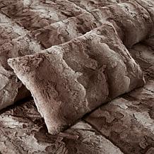 Madison Park Zuri  Faux Fur Comforter Set-Chocolate-F/Q