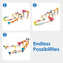 Marble Run DIY Wood Building 81 Piece Racetrack