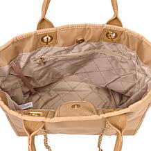 Marcy McKenna Luxe Resort Tote Bag with Removeable Chain Link Strap