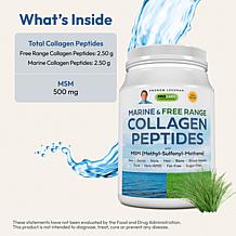 Marine and Free Range Collagen Peptides with MSM - 30 Servings
