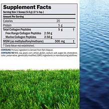 Marine and Free Range Collagen Peptides with MSM - 60 Servings