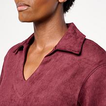 Mark & James by Badgley Mischka Lara Boxy Johnny Collar Crop Top