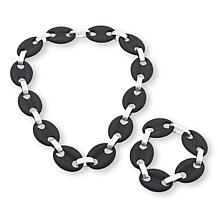 Marla Wynne Brass and Resin Mariner-Link Necklace