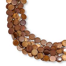 MarlaWynne 23" Simulated Shell Multi-Row Necklace