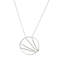 MarlaWynne 28-1/2" Beaded Circle Drop Pendant Necklace
