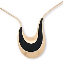 MarlaWynne 32-1/2" Resin Detail Swirl Pendant Necklace