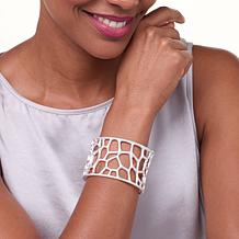 MarlaWynne Geometric Open Freeform Honeycomb Hinged Bangle Bracelet