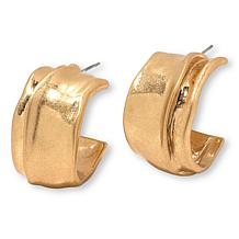 MarlaWynne Molten Metal Folded Hoop Earrings