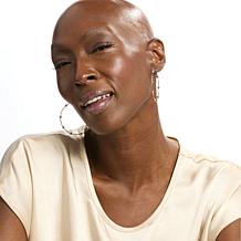 Marlyn by Marlyn Schiff Ball Station 2" Hoop Earrings