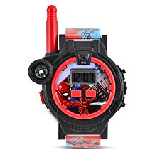 Marvel Spider-Man Unisex Child LCD Walkie-Talkie Set - Blue Silicone