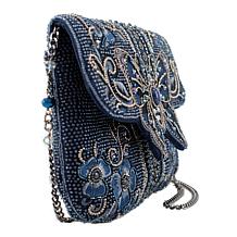 Mary Frances Blue Alchemy Hand-Beaded Crossbody Handbag