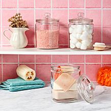 Mason Craft and More 2L Apothecary Glass Jars w Glass Lids - Set of 3