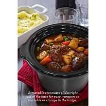 Maxi-Matic Elite Gourmet 1.5 Qt. Mini Slow Cooker in Stainless Steel