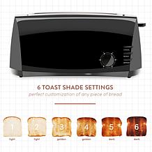 Maxi-Matic Elite Gourmet 4-Slice Long Slot Cool-Touch Toaster - Black