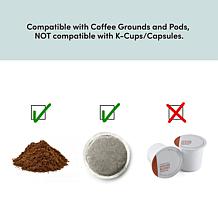 Maxi-Matic Elite Gourmet Coffee Maker Stainless Steel Interior Mug