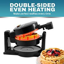 Maxi-Matic Elite Gourmet Flip Belgian 1.25" Waffle Maker, Black