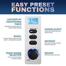 Maxi-Matic Elite Gourmet Stainless Steel 2-Slice LED Toaster + Bagels
