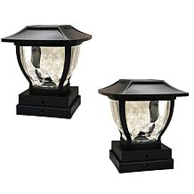 Maxsa Wave Style Post and Deck Railing Lights - 2-pack