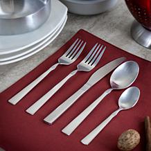 MegaChef Cravat 20 Piece Flatware Utensil Set, Stainless Steel Silv...