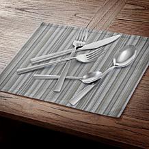 MegaChef Cravat 20 Piece Flatware Utensil Set, Stainless Steel Silv...