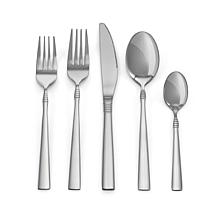 MegaChef Cravat 20 Piece Flatware Utensil Set, Stainless Steel Silv...