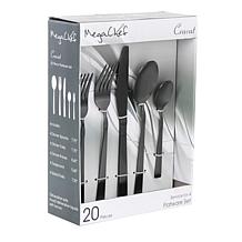 Harrington Black 18/10 Stainless Steel 20 Piece Flatware Set