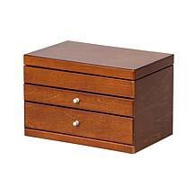 Mele & Co Bette Mahogany Finish Wooden Jewelry Box 0074311 - The