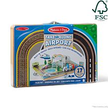 Melissa & Doug Airport Play Set with Wooden Storage Case and Vehicles