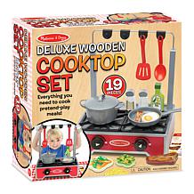 Melissa & Doug Deluxe Wooden Cooktop Set