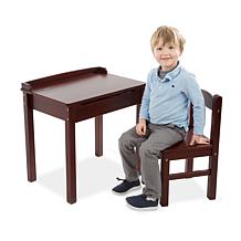 Melissa & Doug Wooden Lift-Top Desk and Chair - Espresso