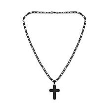Men's Stainless Steel Lord's Prayer Cross Pendant with Chain