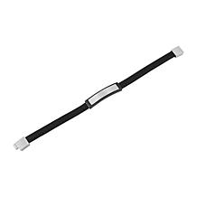 Men's Two-tone Stainless Steel Faux Leather ID Bracelet