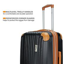 Miami Carryon Collins 3-Piece Expandable Retro Spinner Luggage Set