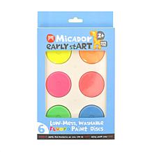 Micador early stART Low-Mess Washable Paint Disc Set, Fluorescent