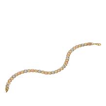 Michael Anthony Jewelry® 10K Tri-Color Open Link 7-1/2" Bracelet