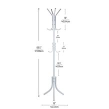 Mind Reader 11-Hook Standing Metal Coat Rack and Hat Hanger