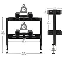 Mind Reader 2 Tier Desk Organizer with Clamp 