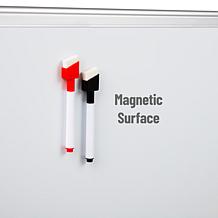 Mind Reader 24x36 Wall Mount Dry Erase Board with Marker Tray, White