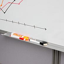 Mind Reader 24x36 Wall Mount Dry Erase Board with Marker Tray, White