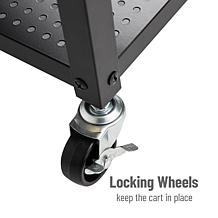 Mind Reader 3 Tier Rolling Cart Microwave Stand Office Cart Metal