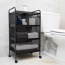 Mind Reader 4-Drawer Rolling Mesh Office Storage Cart