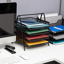 Mind Reader 4-Tier Paper Tray Desktop Organizer File Storage Pack of 2