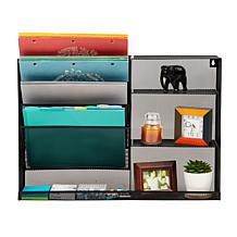 Mind Reader 4 Tier Wall Mount Vertical File Storage and Shelves